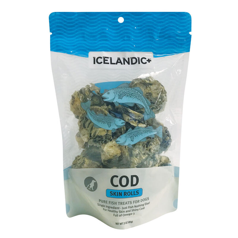 icelandic+ Plus Large Cod Skin 2" Cube Dog Treat