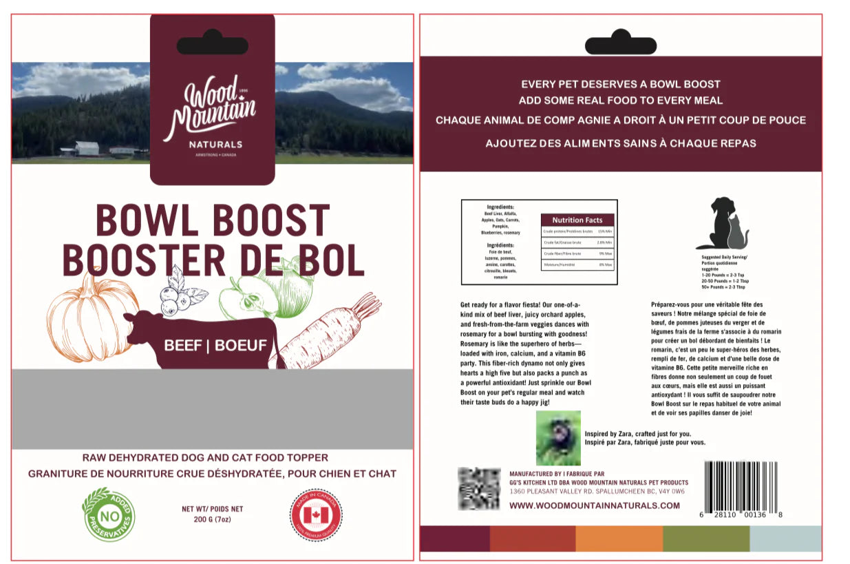 Wood Mountain Bowl Booster Beef 7oz