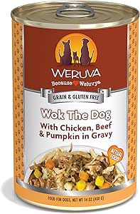 Weruva Wok The Dog with Chicken, Beef, & Pumpkin Wet Dog Food, 14 oz