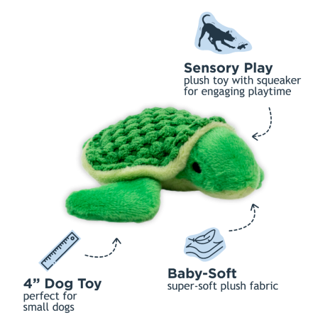 Tall Tales 4" Plush Turtle Squeaker Toy