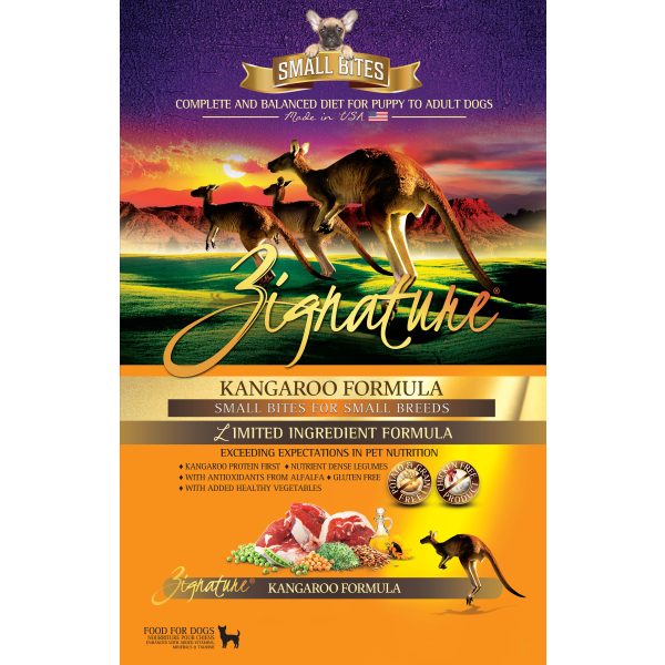 Zignature Dog LID Kangaroo Sm Bite 4lb